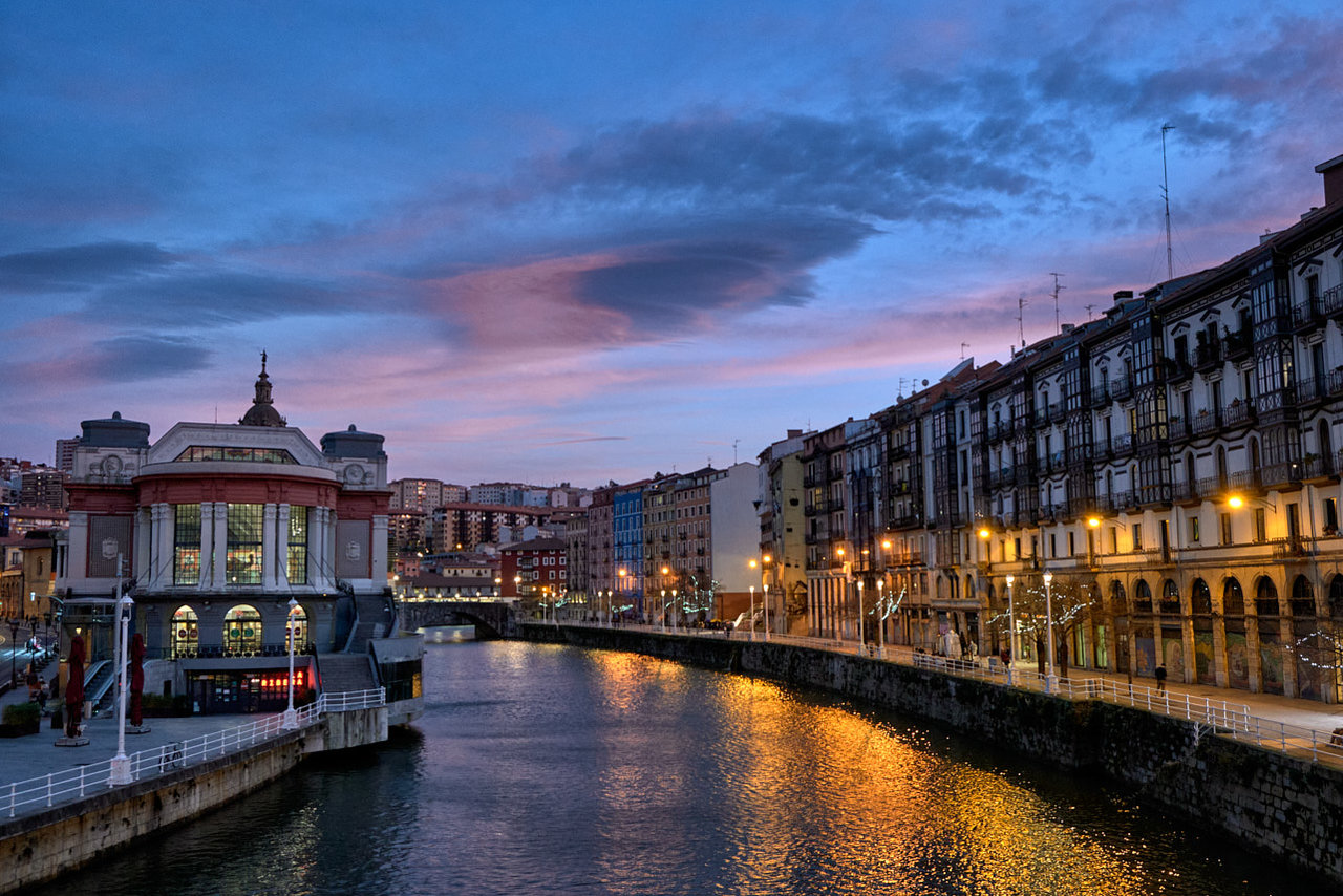 Atardecer en Bilbao