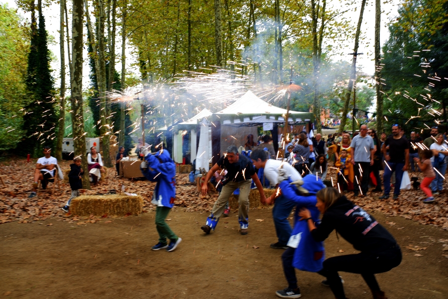 Correfoc en plena naturaleza