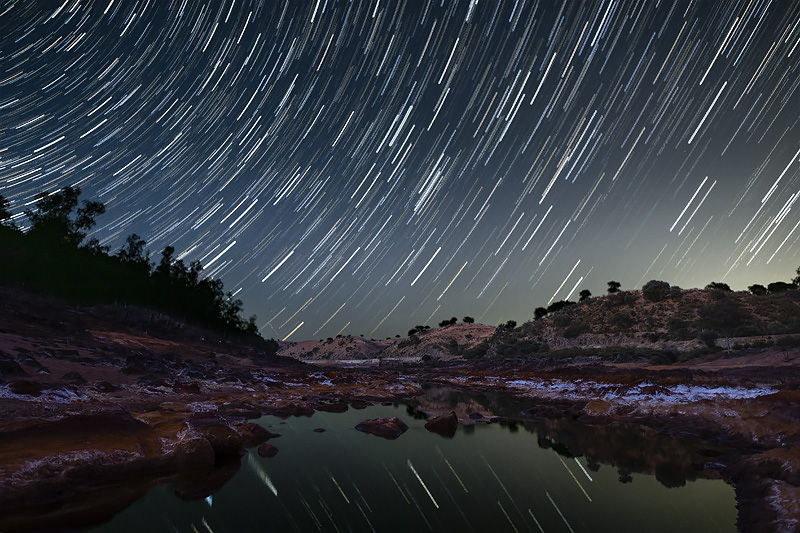 Startrail en el Tinto