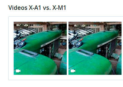 Fuji X-A1 versus Fuji X-M1, rendimiento de vídeo