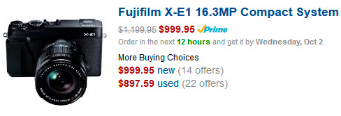 Oferta de Fuji X-E1 en Amazon