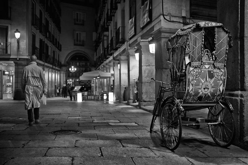 Un rickshaw en Madrid