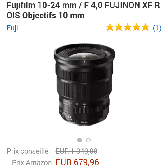 El objetivo Fujinon XF 10-24mm F4 R OIS, por 679€ en Amazon Francia
