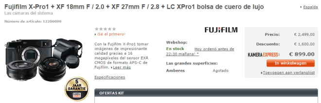 Oferta X-Pro1 + 18mm + 27mm
