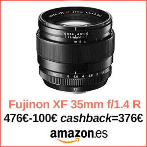 Comprar Fujinon XF 35mm f/1.4 R en Amazon.