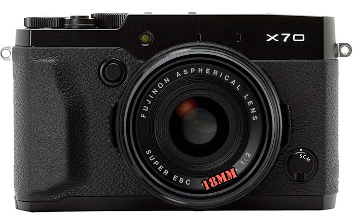 La Fuji X70 tendrá una lente fija angular de 18mm o 19mm.