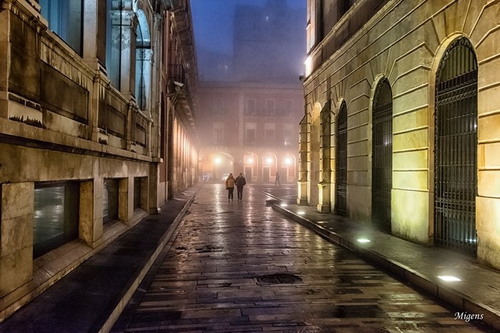 Gijón con niebla. Fuji X-E2S con Fujinon XF 23mm f/2 sin trípode.