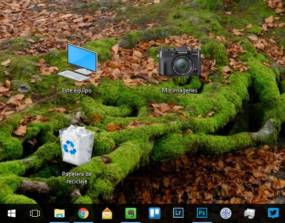 Icono de la X-T20 en escritorio de Windows 10.