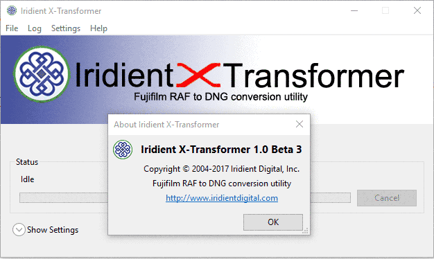 iridient developer raf compressed support