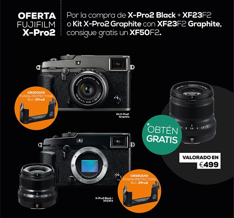 Promoción regalo XF 50mm F2 por compra X-Pro2 + XF 23mm