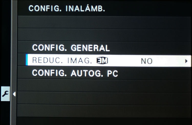 Ópción de reducción de imagen para Fujifilm Camera Remote.