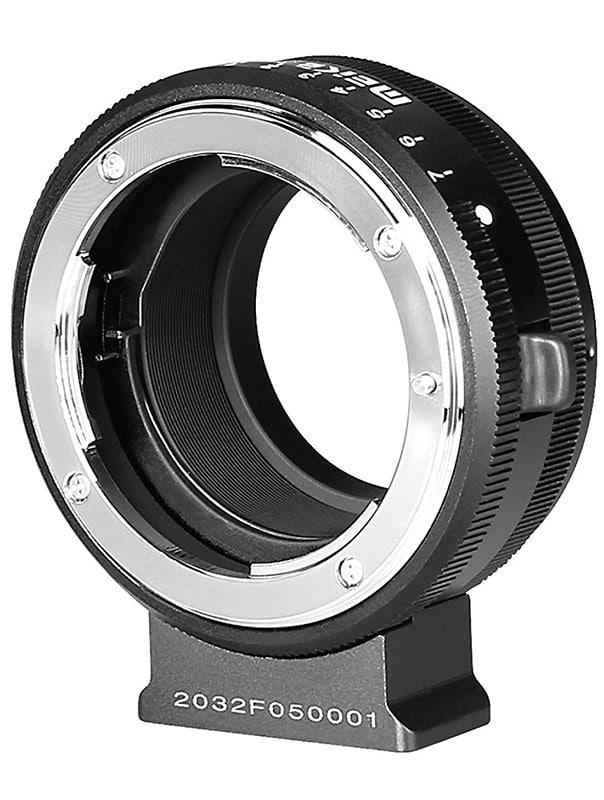 Nuevo adaptador Meike de montura Nikon F a Fuji X, con anillo de ajuste de abertura