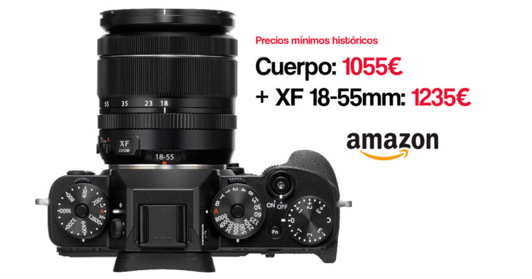 Cuerpo de Fujifilm X-T2 y kit con XF 18-55mm, precio mínimo en Amazon