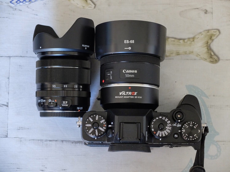 Adaptador de Montura de Enfoque autom/ático para Canon EOS EF EF-SLens a c/ámaras Fujifilm Fuji X-T X-A EWOOP EF-FX1 Viltrox X-Pro