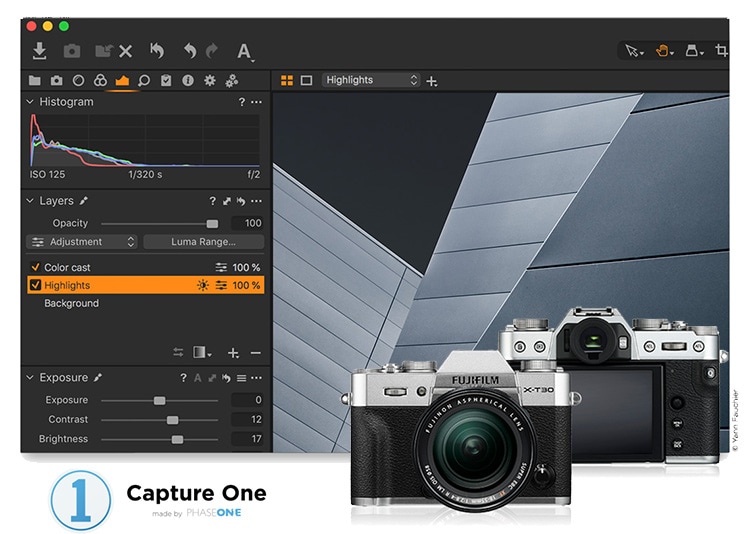 Capture One 12 compatible con Fuji XT30.