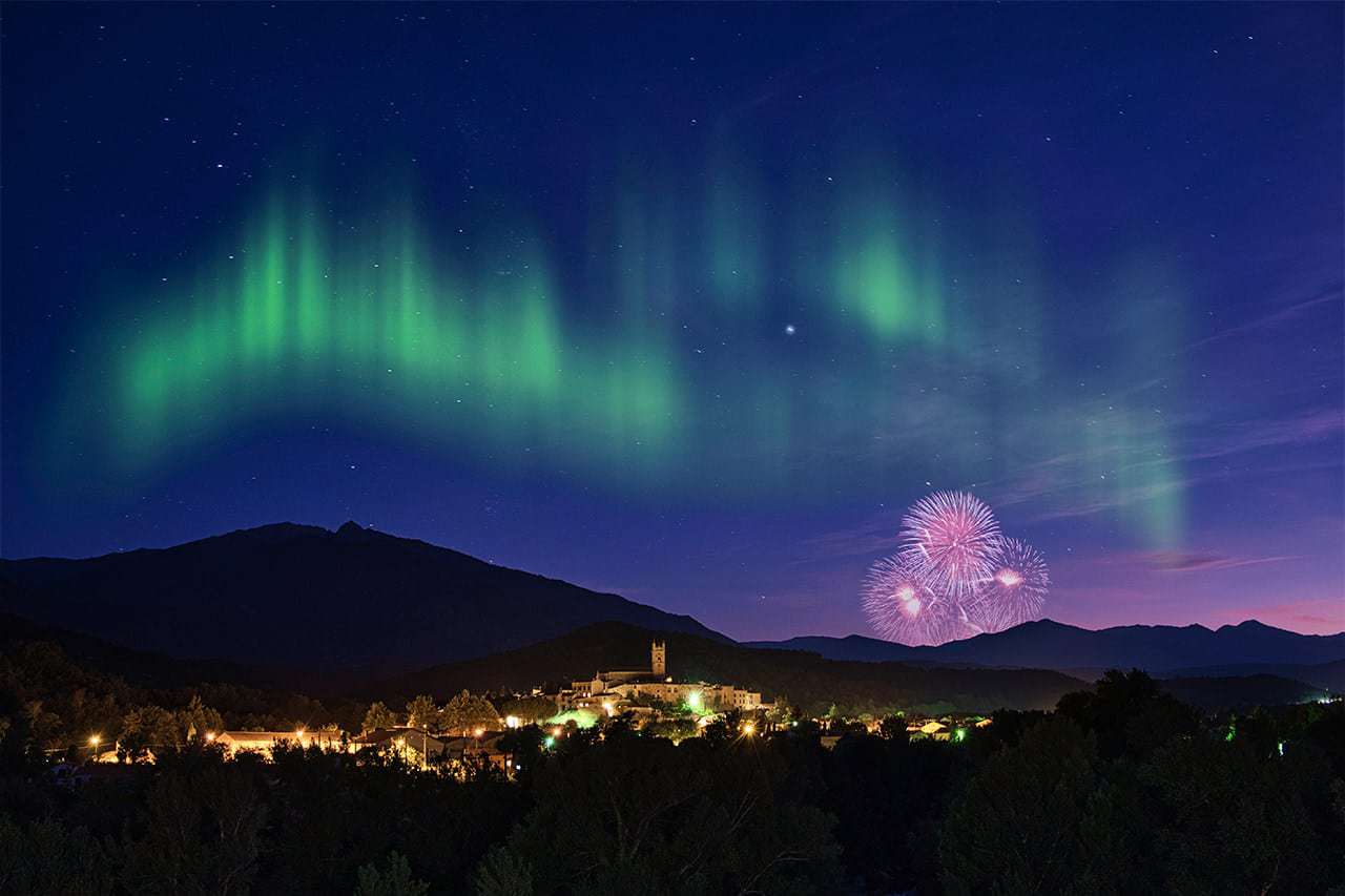 Auroras boreales con Luminar 4 cielo aumentado por IA.