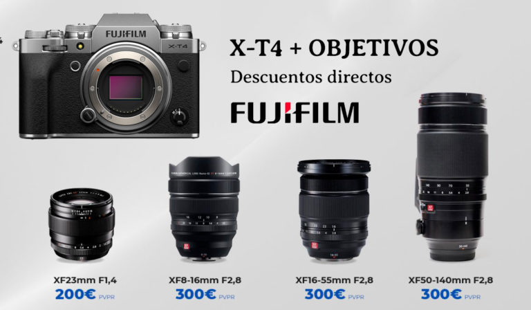 Oferta en Fujifilm X-T4 febrero/marzo 2021: hasta 1100€ de ahorro en objetivos
