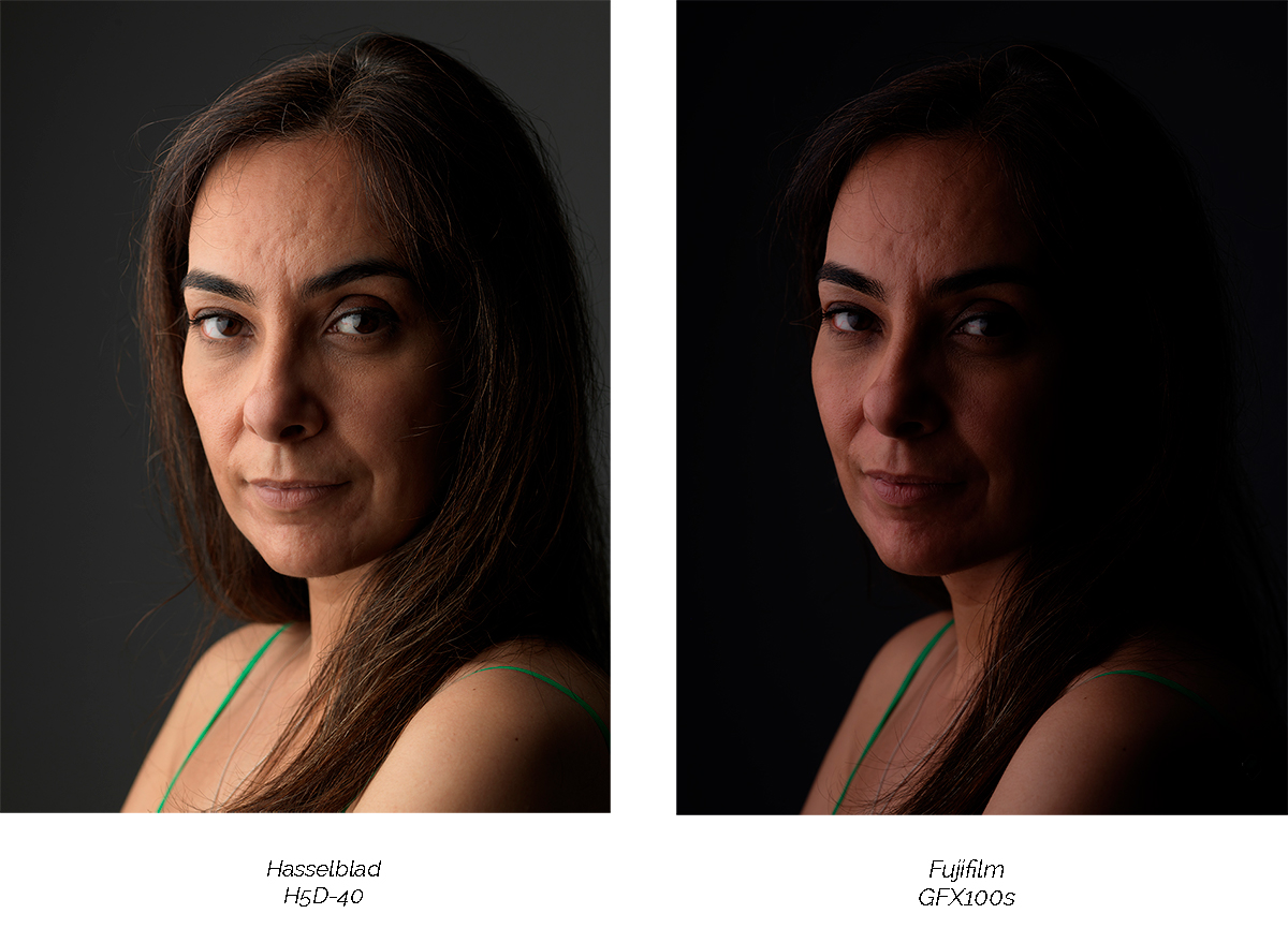 Comparativa retrato: archivos RAW de Fuji GFX100s vs Hasselblad H5D-40.