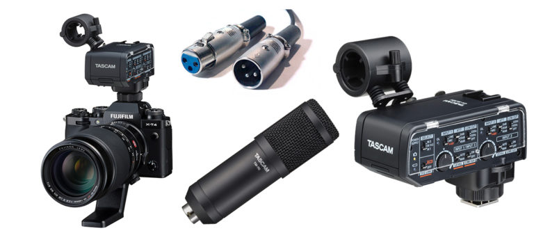 Tascam CA-XLR2d-F: adaptador de micrófonos XLR para Fujifilm
