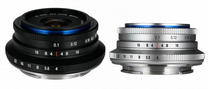 Laowa 10mm f/4 Cookie en plata y negro.