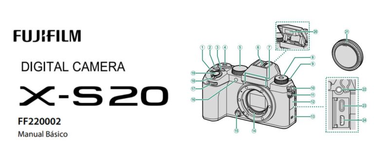Disponible el manual de propietario de la Fujifilm X-S20