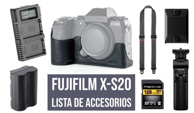 Lista de accesorios para la Fujifilm X-S20