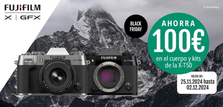 El Black Friday 2025 de Fujifilm ofrece un descuento directo de 100€ en la X-T50