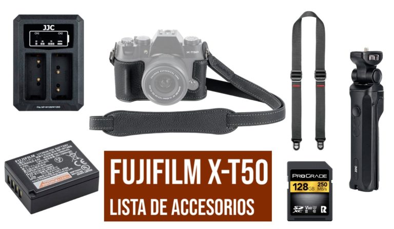 Lista de accesorios para la Fujifilm X-T50