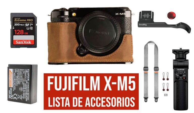 Lista de accesorios para la Fujifilm X-M5